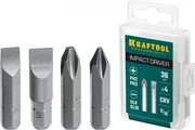 Набор бит для ударной отвертки "KRAFTOOL" 36мм, 4 шт.
